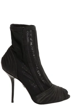 Dolce & Gabbana Semi-Sheer Sock Boots - Black