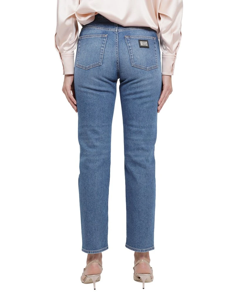 ( New Season ) Dolce & Gabbana Slim Fit Cropped Jeans - Blue 2 ( New Season ) Dolce & Gabbana Slim Fit Cropped Jeans - Blue - Image 2