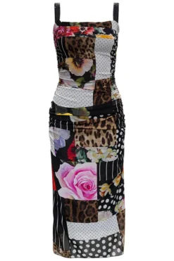 Dolce & Gabbana Patchwork Midi Dress - Multi