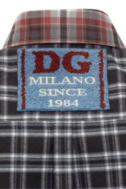 Dolce & Gabbana Check Patterned Logo Patch Shirt - Multi -Cheap Vestureo Store 9222c5c517b173054d4984632626fce0