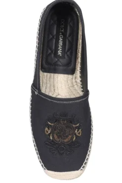 Dolce & Gabbana DG Logo Embroidered Espadrilles - Black -Cheap Vestureo Store 92a86da2f6eb1c0815d9e9e55f3c628c