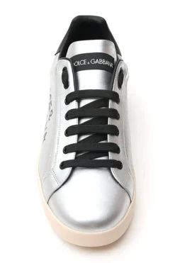 Dolce & Gabbana Portofino Sneakers - Silver -Cheap Vestureo Store 933175c176b2dd060020e6b56b485610