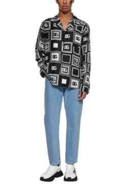 ( New Season ) Dolce & Gabbana Logo Patch Cropped Jeans - Blue -Cheap Vestureo Store 936a7fa394bb74773bf0a2320bd8c096