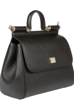 ( New Season ) Dolce & Gabbana Sicily Medium Tote Bag - Black -Cheap Vestureo Store 937ae481d65f41e9e6f9ab7b7c29c453