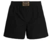 ( New Season ) Dolce & Gabbana Logo Plaque Shorts - Black
