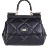 Dolce & Gabbana Sicily Quilted Shoulder Bag - Black
