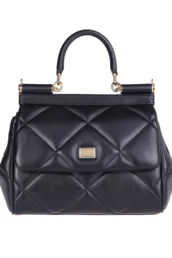 Dolce & Gabbana Sicily Quilted Shoulder Bag - Black