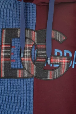 Dolce & Gabbana Logo Patched Knitted Hoodie - Multi -Cheap Vestureo Store 945a09abb3e3b825c15271b8a04b46e2