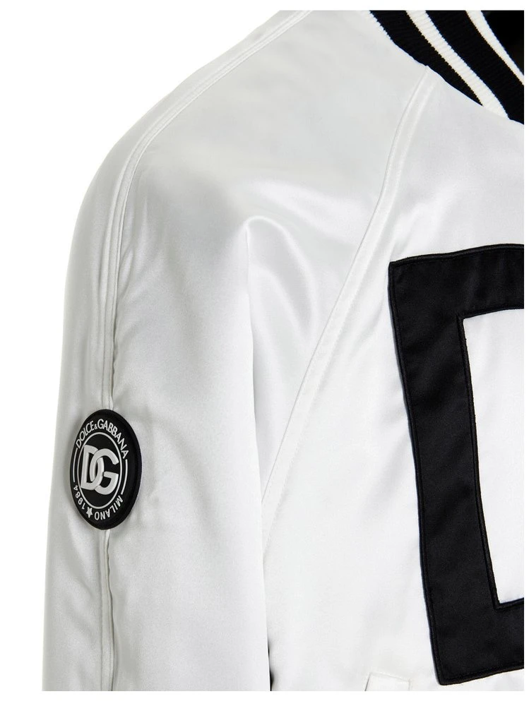 ( New Season ) Dolce & Gabbana Logo Printed Two-Toned Baseball Jacket - Multi 4 ( New Season ) Dolce & Gabbana Logo Printed Two-Toned Baseball Jacket - Multi - Image 4