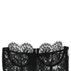 ( New Season ) Dolce & Gabbana Floral Lace Cropped Bralette - Black