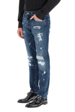 Dolce & Gabbana Distressed Denim Jeans - Blue -Cheap Vestureo Store 9627515ccd482b6222ae3d437d78d645