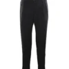 ( New Season ) Dolce & Gabbana Mid Rise Pinstripe Tailored Trousers - Black