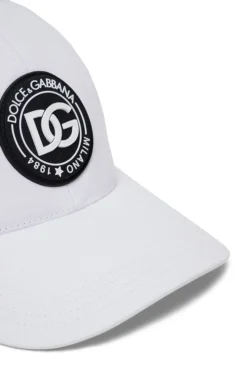 ( New Season ) Dolce & Gabbana Logo Patch Baseball Cap - White -Cheap Vestureo Store 963c6c51b609089f471ca8de1c330fbb