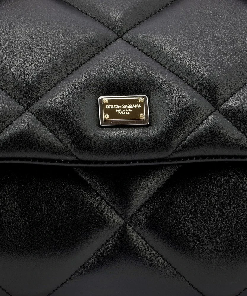 Dolce & Gabbana Sicily Quilted Shoulder Bag - Black 6 Dolce & Gabbana Sicily Quilted Shoulder Bag - Black - Image 6