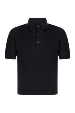 Dolce & Gabbana Logo Tape Polo Shirt - Black