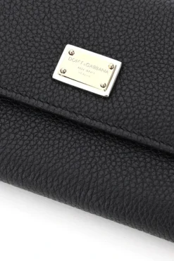 Dolce & Gabbana Small Logo Plaque Compact Wallet - Black -Cheap Vestureo Store 96d42adebfa94397042a9121738bd0b8