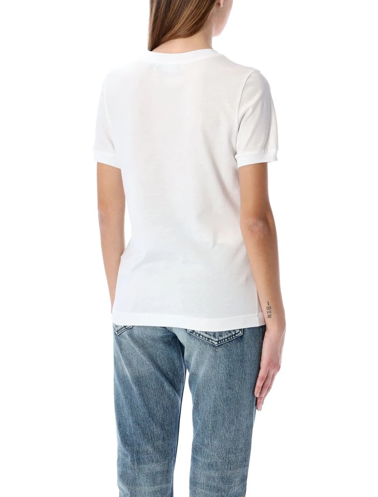 ( New Season ) Dolce & Gabbana Logo Plaque Crewneck T-Shirt - White 2 ( New Season ) Dolce & Gabbana Logo Plaque Crewneck T-Shirt - White - Image 2