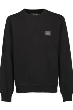 Dolce & Gabbana Logo Patch Crewneck Sweatshirt - Black