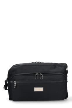 ( New Season ) Dolce & Gabbana Logo Plaque Messenger Bag - Black