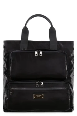 Dolce & Gabbana Sicilia Logo Plaque Tote Bag - Black