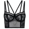 ( New Season ) Dolce & Gabbana Tulle Underwire Cup Corset - Black