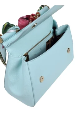 ( New Season ) Dolce & Gabbana Scarf Embellished Medium Sicily Bag - Blue 7 ( New Season ) Dolce & Gabbana Scarf Embellished Medium Sicily Bag - Blue -Cheap Vestureo Store 9765a0de4d365ca0307f74661b420794