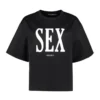 ( New Season ) Dolce & Gabbana Sex Printed Jersey T-Shirt - Black