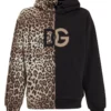 Dolce & Gabbana Leopard Print Two-Tone Hoodie - Multi