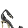 ( New Season ) Dolce & Gabbana Baroque Heel Sandals - Black