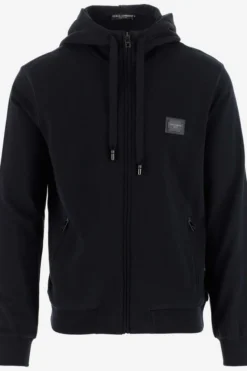 Dolce & Gabbana Logo Patch Hoodie - Navy