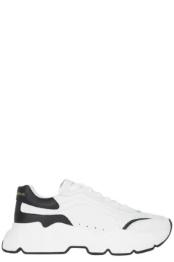 ( New Season ) Dolce & Gabbana Daymaster Lace-Up Sneakers - White