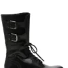 Dolce & Gabbana Buckle-Detailed Combat Boots - Black