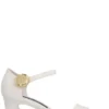 ( New Season ) Dolce & Gabbana Logo Plaque Heeled Sandals - White