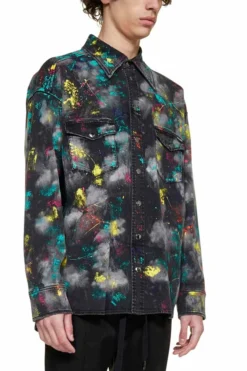 ( New Season ) Dolce & Gabbana Marbled Print Denim Shirt - Multi -Cheap Vestureo Store 9b077522d6fd18e6fc9c475f9ed15516