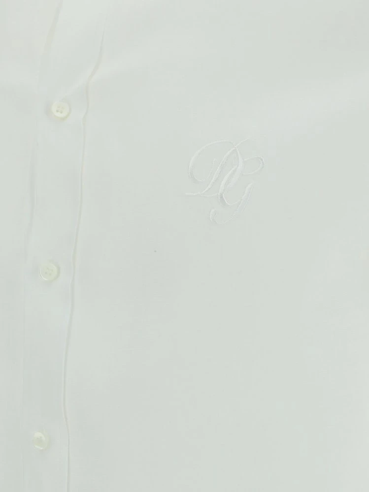 Dolce & Gabbana Logo Embroidered Shirt - White 6 Dolce & Gabbana Logo Embroidered Shirt - White - Image 6