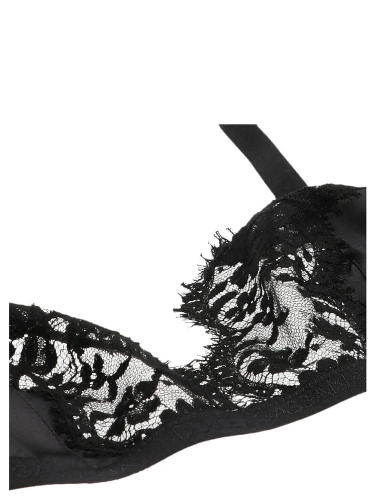 ( New Season ) Dolce & Gabbana Floral Lace Detailed Bra - Black 3 ( New Season ) Dolce & Gabbana Floral Lace Detailed Bra - Black - Image 3
