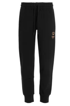 ( New Season ) Dolce & Gabbana Logo Embroidered Track Pants - Black