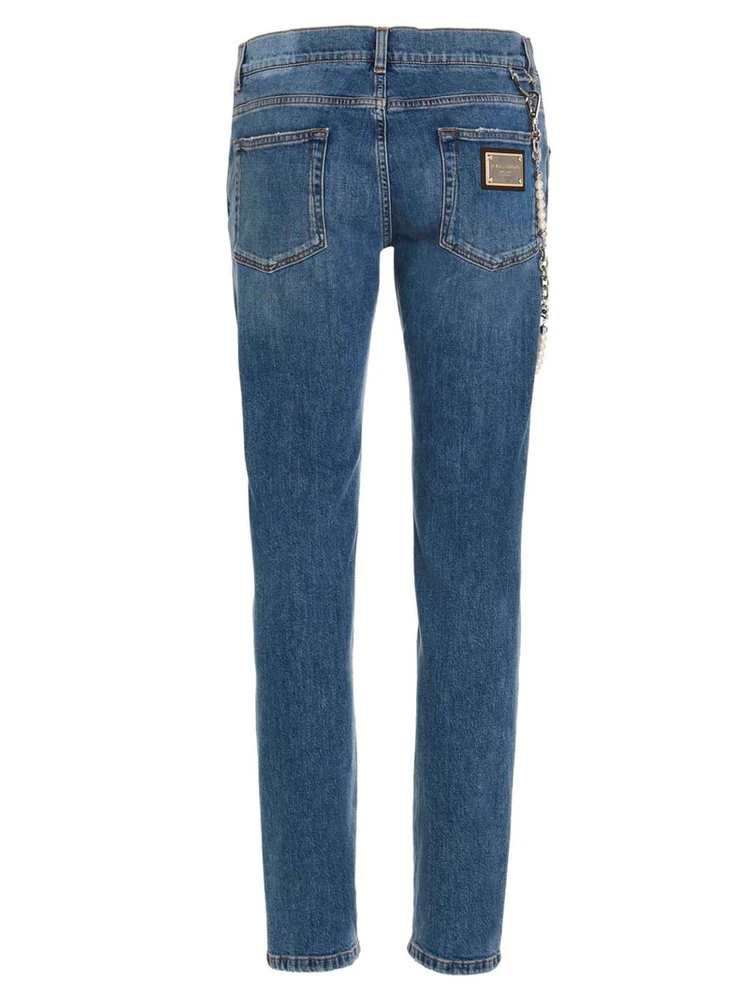 Dolce & Gabbana Distressed Skinny Jeans - Blue 2 Dolce & Gabbana Distressed Skinny Jeans - Blue - Image 2