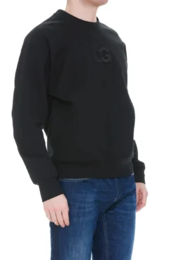 ( New Season ) Dolce & Gabbana Logo Patch Long-Sleeved Sweatshirt - Black -Cheap Vestureo Store 9c79220a1cdecd69eb10daefc4180cdb
