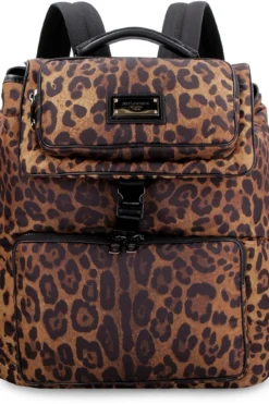 Dolce & Gabbana Leopard Printed Backpack - Multi