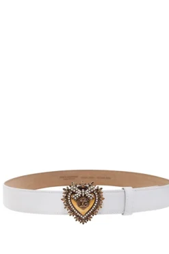 ( New Season ) Dolce & Gabbana Devotion Belt - White