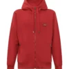 Dolce & Gabbana Logo Patch Drawstring Hoodie - Red