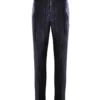 ( New Season ) Dolce & Gabbana Mid Rise Metallic-Stripe Tailored Trousers - Multi