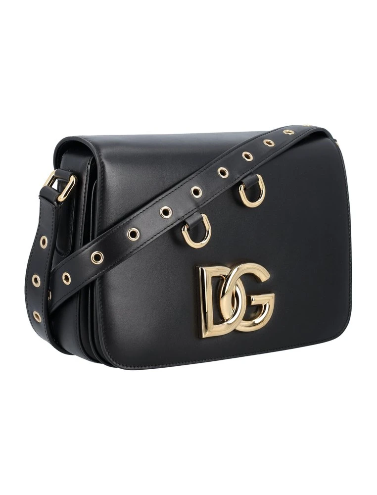 ( New Season ) Dolce & Gabbana 3.5 DG Logo Plaque Shoulder Bag - Black 3 ( New Season ) Dolce & Gabbana 3.5 DG Logo Plaque Shoulder Bag - Black - Image 3