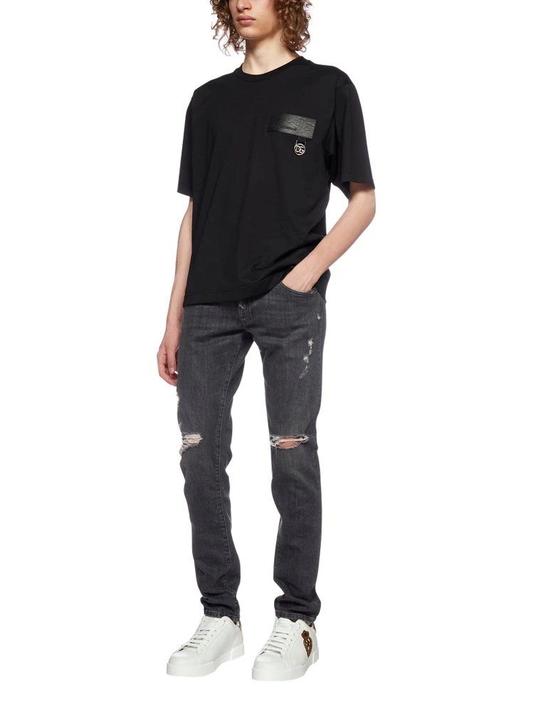 Dolce & Gabbana Ripped Skinny Leg Jeans - Black 5 Dolce & Gabbana Ripped Skinny Leg Jeans - Black - Image 5