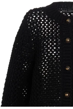 Dolce & Gabbana Open Knit Buttoned Cardigan - Black 6 Dolce & Gabbana Open Knit Buttoned Cardigan - Black -Cheap Vestureo Store 9da953af658b6df7dcd1863bc7951393