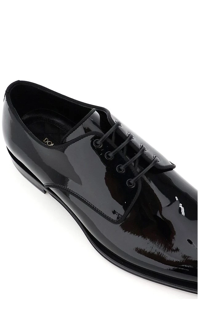 ( New Season ) Dolce & Gabbana Lace-Up Derby Shoes - Black 5 ( New Season ) Dolce & Gabbana Lace-Up Derby Shoes - Black - Image 5