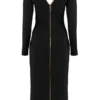 Dolce & Gabbana Zip-Up Midi Dress - Black