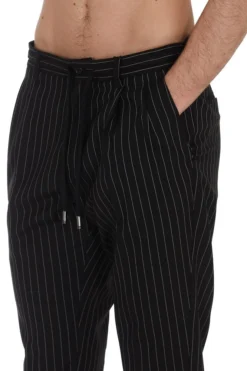 Dolce & Gabbana Pinstripe Drawstring Trousers - Black -Cheap Vestureo Store 9dfbb1c408b27d674d70e50e9ce634ca
