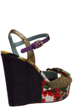 Dolce & Gabbana Patchwork Wedge Sandals - Multi -Cheap Vestureo Store 9e8d8f86a056325901e13629035c29bd